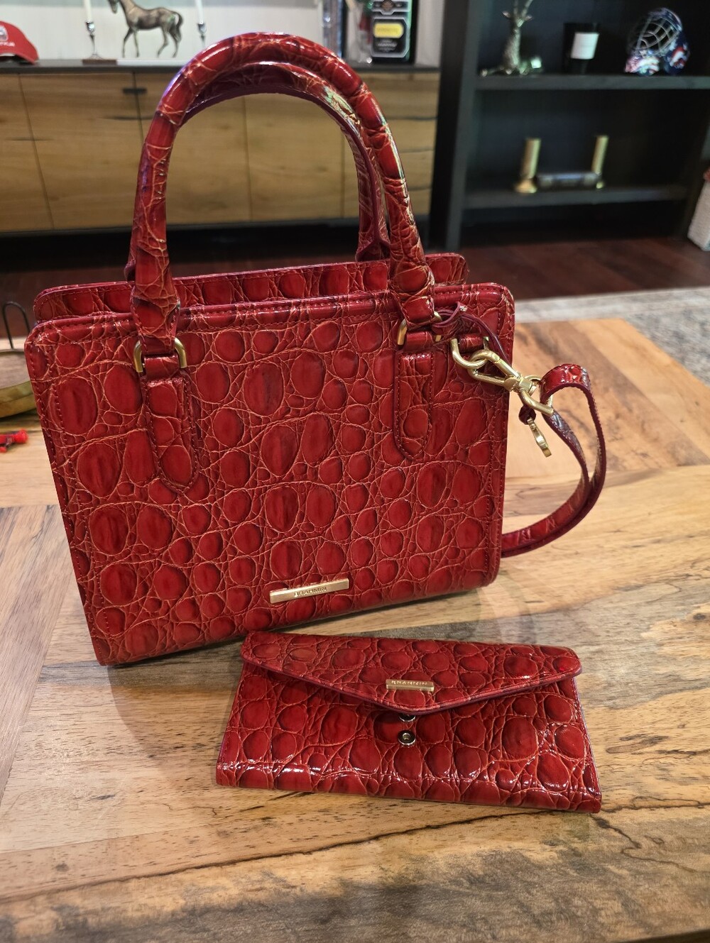 Brahmin Cami Bag And Veronica Wallet, Sriracha. NWOT.
